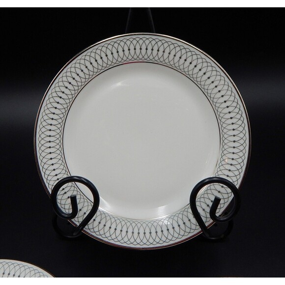 Tirschenreuth Bavaria The Elgin Butter Plates Set of 4 Germany 6 Inch Silver - Picture 3 of 12